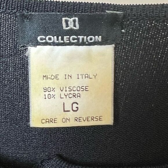 Vintage Italian D & D Collection Jeweled Cardigan Sweater, Black Size Large - Picture 7 of 8